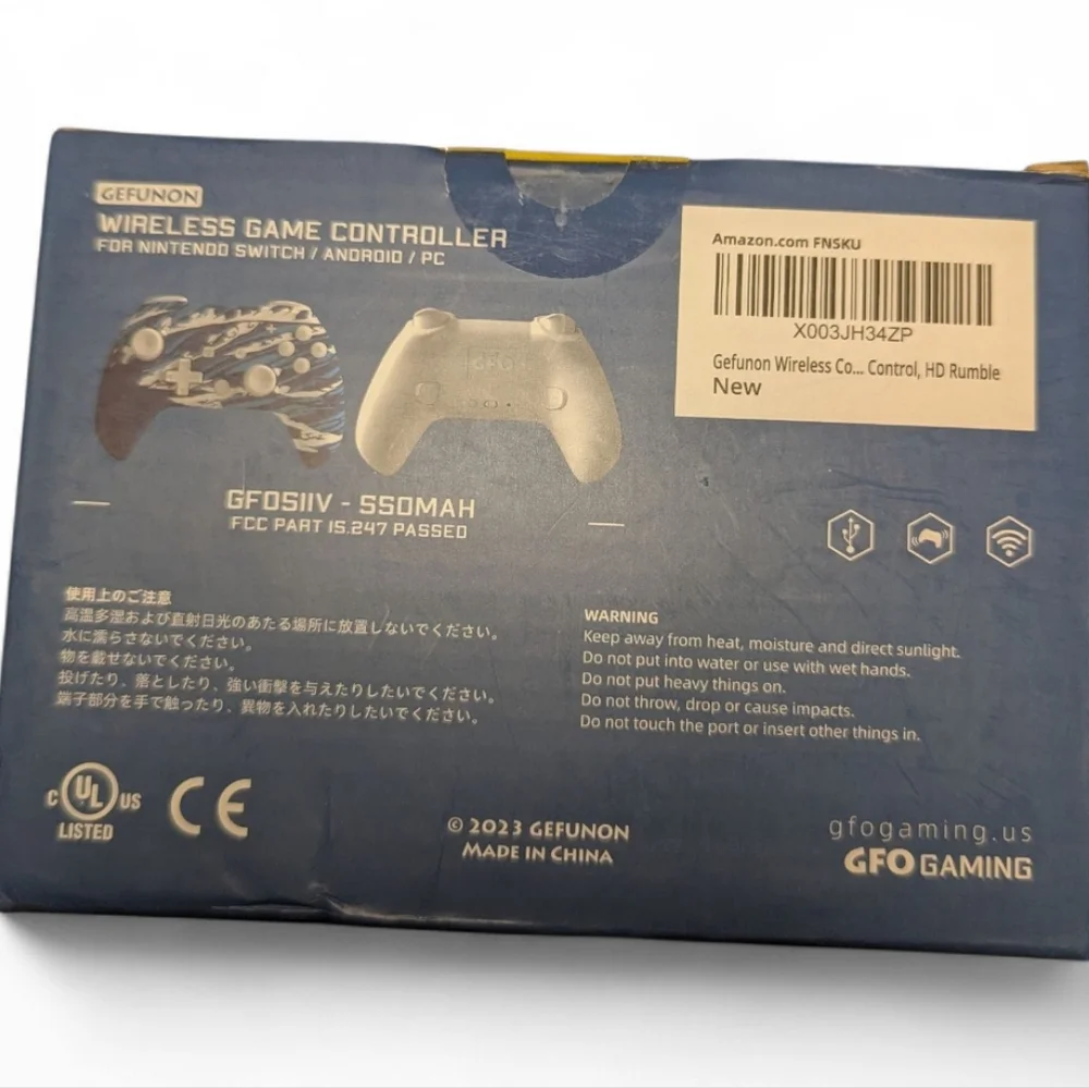 Gefunon Wireless Game Controller Blue For Nintendo Switch Android PC